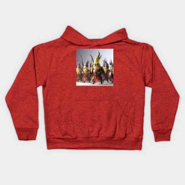 Cockatiel calopsitte warrior  guerrier Kids Hoodie by T-Shirts Univers 